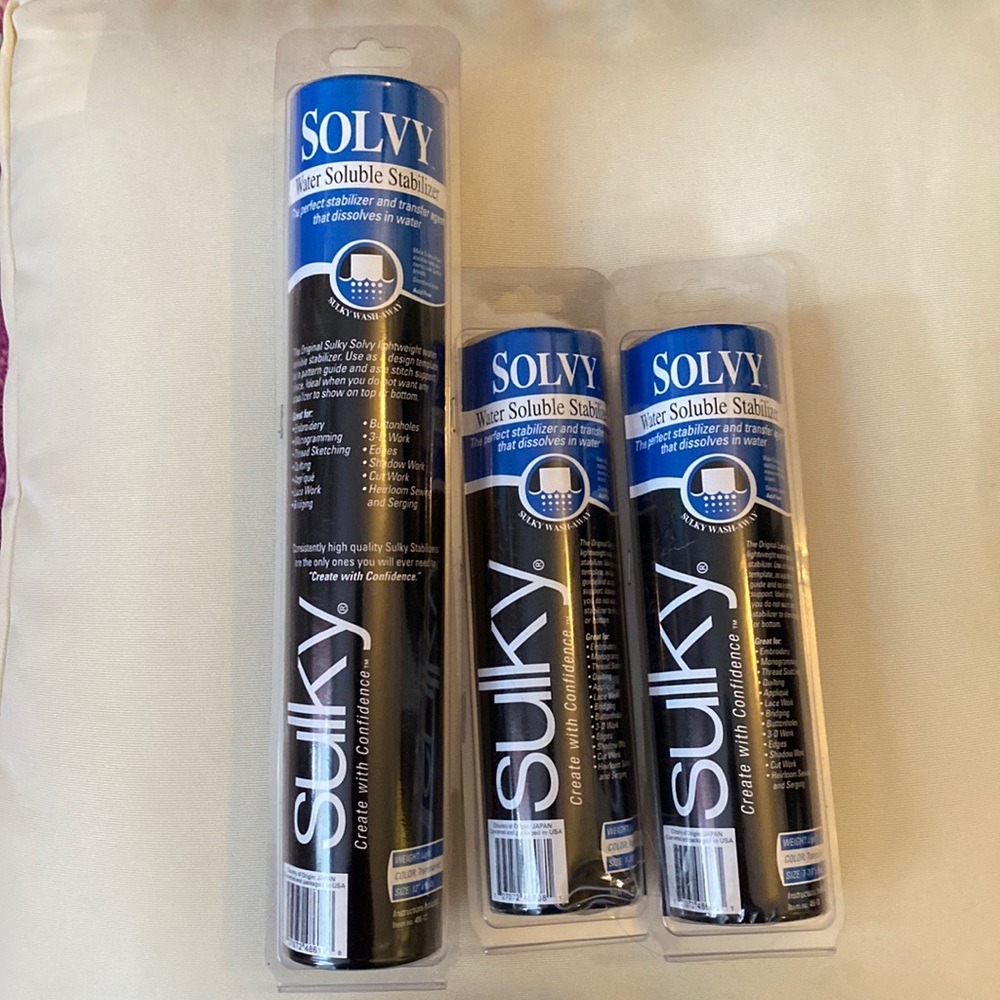 Sulky water soluble stabilizer for crafting/sewing